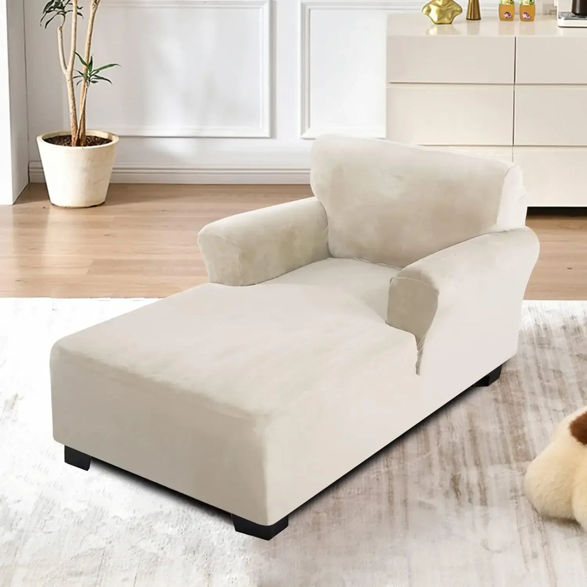 coussin chaise longue velours beige moderne adhésif salon fauteuil canapé sectionnel futon lavable automne