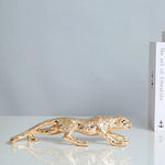 statue jaguar or texture fourrure moderne élégant pierre décor intérieur chambre