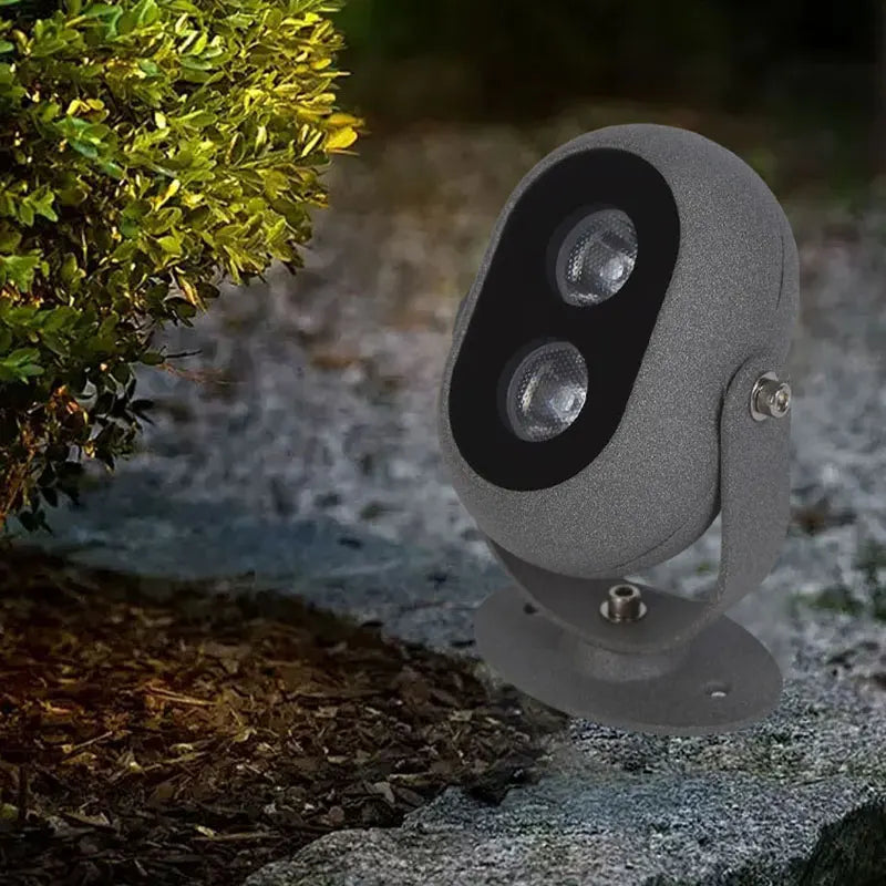 projecteur led gris moderne ip65 texturé éclairage extérieur autonome flux lumineux 60 249 lumens