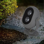 projecteur led gris moderne ip65 texturé éclairage extérieur autonome flux lumineux 60 249 lumens