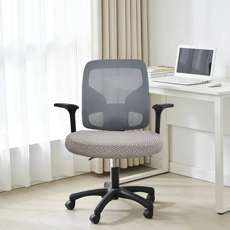 housse chaise polyester vert gris beige moderne tissé 46 53 cm