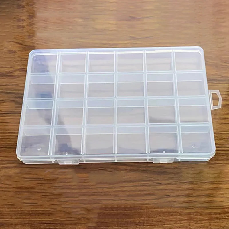 boîte bijoux transparente moderne 24 compartiments organisation pratique poignées