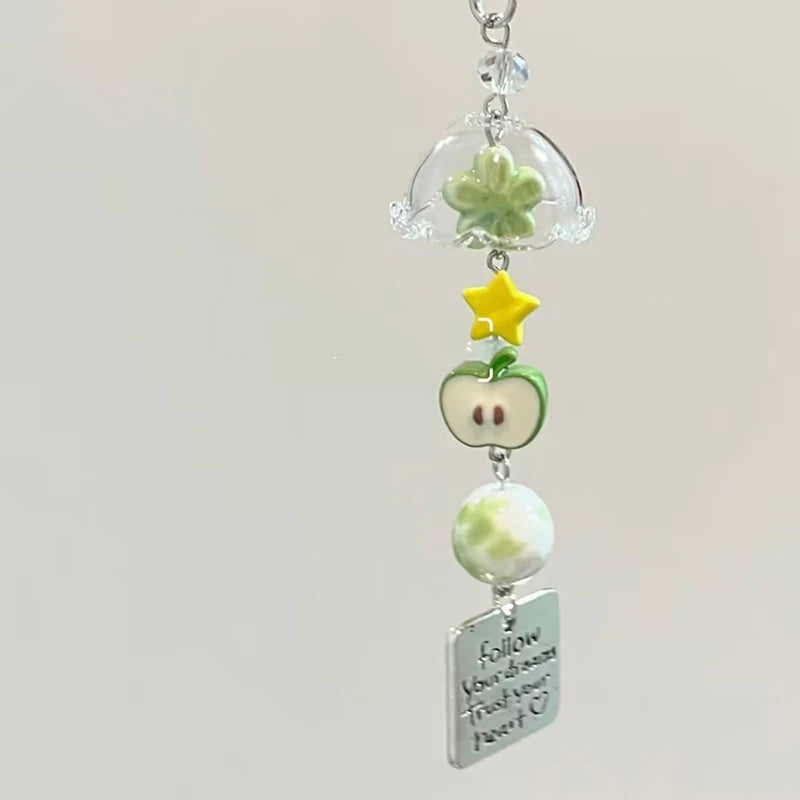 porte clés décoration papillon ailes cœur transparents blanc rose romantique