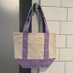 sac toile réutilisable uni multi usages respectueux environnement casual poche fixations blanc vert bleu