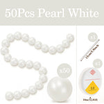 blanches opaques classiques mariage anniversaire décoration suspendue aiguille fil rondes lisses 100pcs 15m