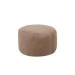 coussin rond uni bleu gris moderne confortable tissu coton polyester zip intégré