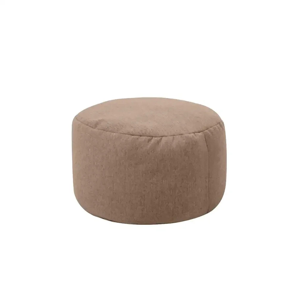 coussin rond uni bleu gris moderne confortable tissu coton polyester zip intégré