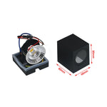 applique murale led moderne noir blanc 80x80 150x80 flux 249 2000 lumens.gca