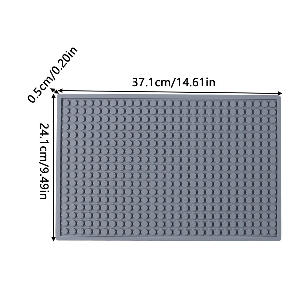 tapis silicone gris moderne points ronds adhésif cuisine résistant chaleur antidérapant collecteur résine