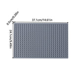 tapis silicone gris moderne points ronds adhésif cuisine résistant chaleur antidérapant collecteur résine