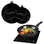 plaques protection induction silicone marbre noir moderne opaques 20cm 22cm 24cm 28cm