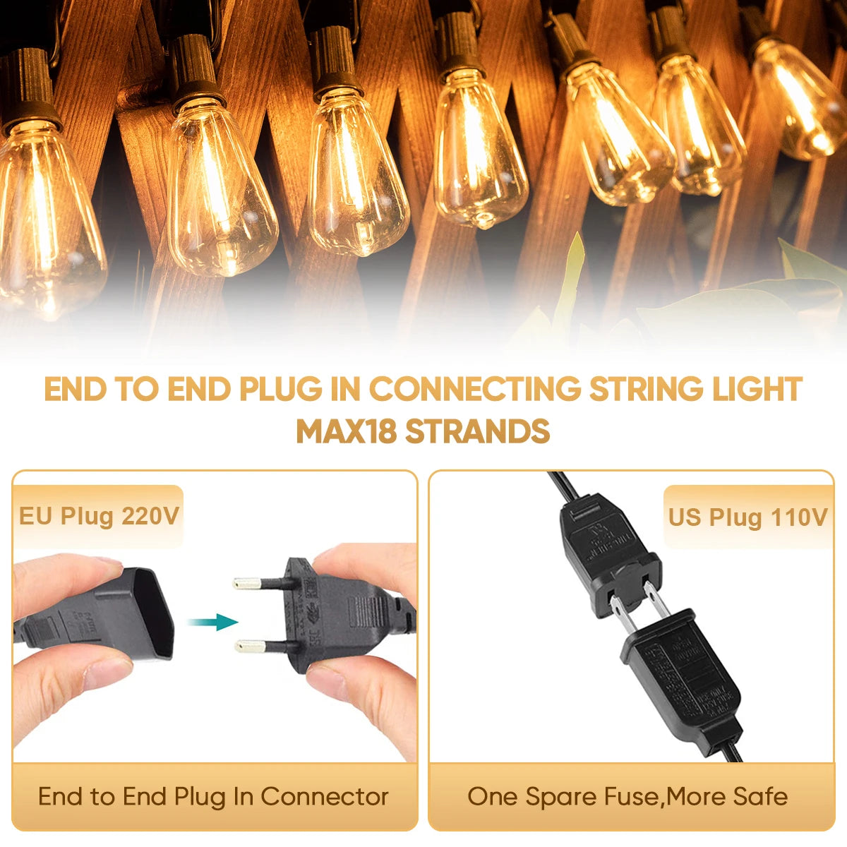 guirlande lumineuse extérieure led noir ampoules transparentes forme bouteille vintage industrielle
