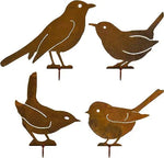 décoration extérieure sculpture oiseau métal bronze rustic artisanal 30x19.5cm jardin unique