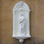 décoration murale extérieure statue classique antique grise sculptée détaillée bar patio