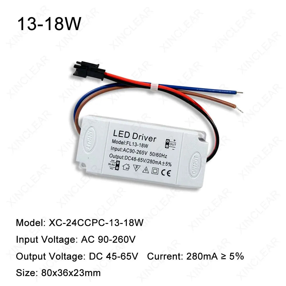 driver led 3w 12w 18w 24w adhésif câbles blanc moderne certification fcc