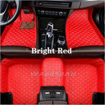 tapis sol voiture cuir noir marron moderne élégant losanges fibres naturelles résistants salissures