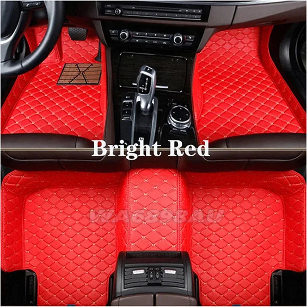 tapis sol voiture cuir noir marron moderne élégant losanges fibres naturelles résistants salissures