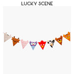 guirlande décorative anniversaire animaux mignons multicolore dessin animé oiseaux ours instruments musique