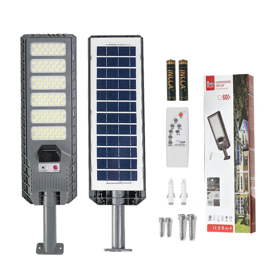 lampe solaire led gris moderne capteur mouvement fixation mur télécommande ip65 étancheextérieur abs led