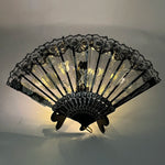 éventails lumineux dentelle roses brodées clips transparents classiques filles femmes