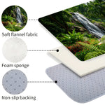 tapis sol antidérapant cascade végétation luxuriante paysage moderne vert noir blanc gris