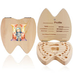 boîte dents bois astronaute carte profil grille tailles bébé