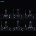 présentoir pliable transparent support assiettes clips moderne rangement domestique transparent sans motif plastique