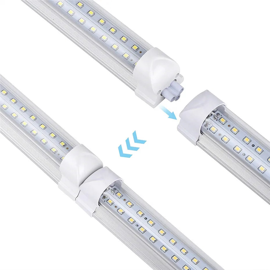 tube led blanc mat moderne éclairage intérieur cuisine garage clips montage