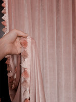 rideau occultant velours rose pâle opacité classique maison 100 polyester