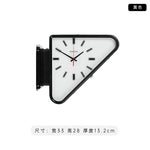horloge murale vintage rouge noir argentée décoration salon rétro fixations visibles cadrans rectangles noirsOpaque