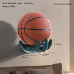 balle basket ball orange noire texture rugueuse moderne support mur rack.storage respectueux environnement