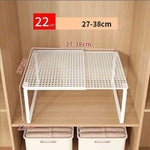 étagère rangement extensible métal blanc moderne grille fixée clips armoire
