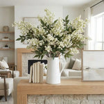 bouquet artificiel rouge foncé vert clair naturel intérieur décoration maison vaseolvablescss
