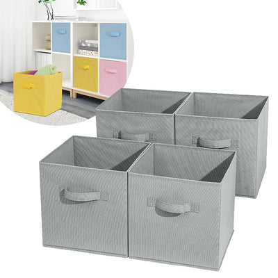 Cube de rangement pliable noir en tissu non tissé