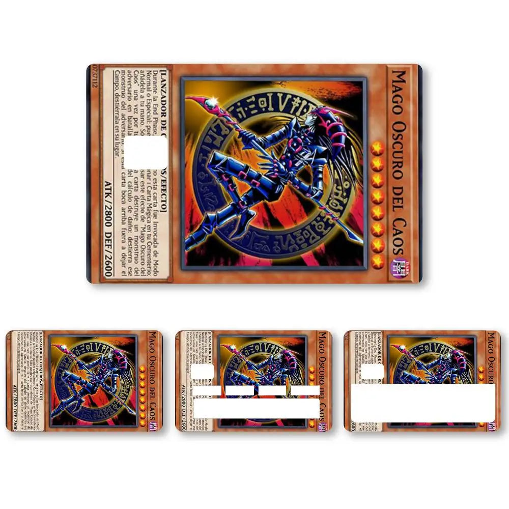 autocollants décoratifs imperméables yuGiOh cartes jeu violet bleu noir illustration dragon