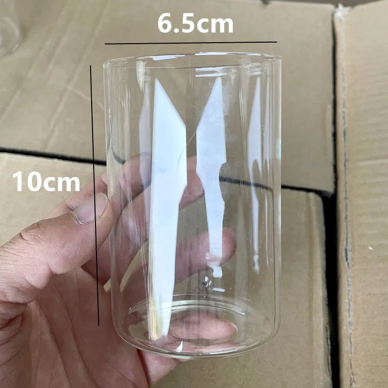 support bougie transparent classique verre opalescent décoration maison blanc moderne