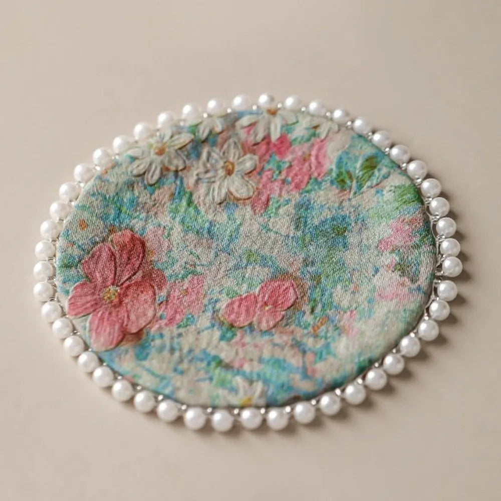 coasters violets roses verts blancs paisley floral adhésif vintage élégants table