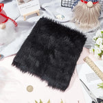 tapis noir fourrure peluche épais moderne doux bricolage couture tissu polyester antimicrobien contrôle odeurs
