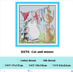 broderie point croix animaux vaches poules dessin fil coton instructions toile imprimée travaux aiguille