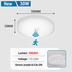 lampe détecteur mouvement blanc moderne 20w 30w 40w 15lumieres led