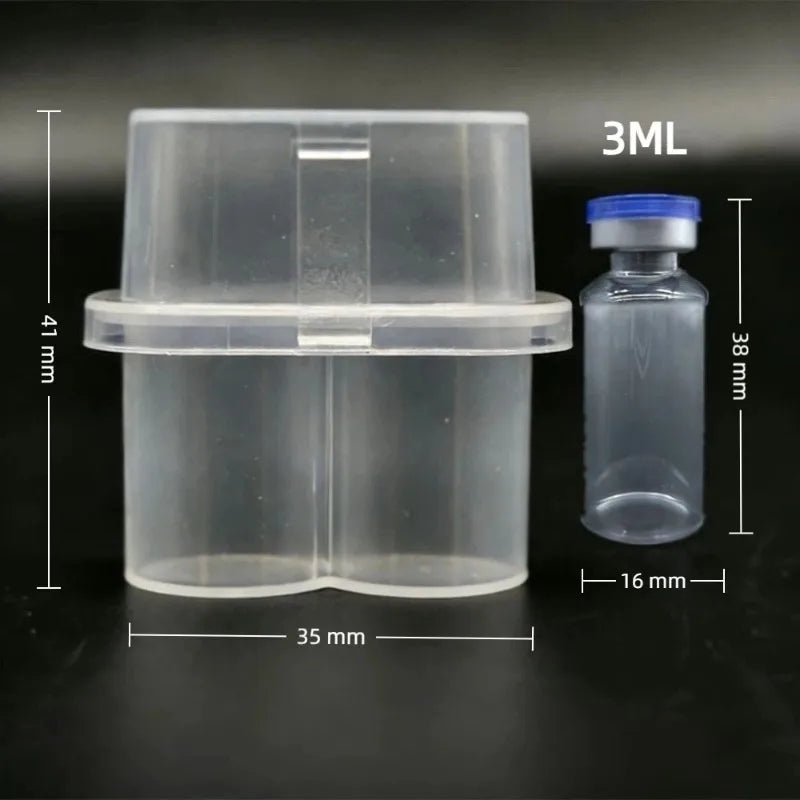 boîtes rangement vials cosmétiques transparentes modernes réutilisables 10ml 1kg charge max 10 compartiments lab