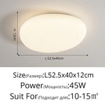 plafonnier led moderne minimaliste acrylique blanc fixation circulaire ovale éclairage quotidien contemporain