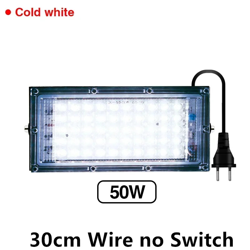 projecteur led violet blanc moderne ip65 50w 100w grille clips