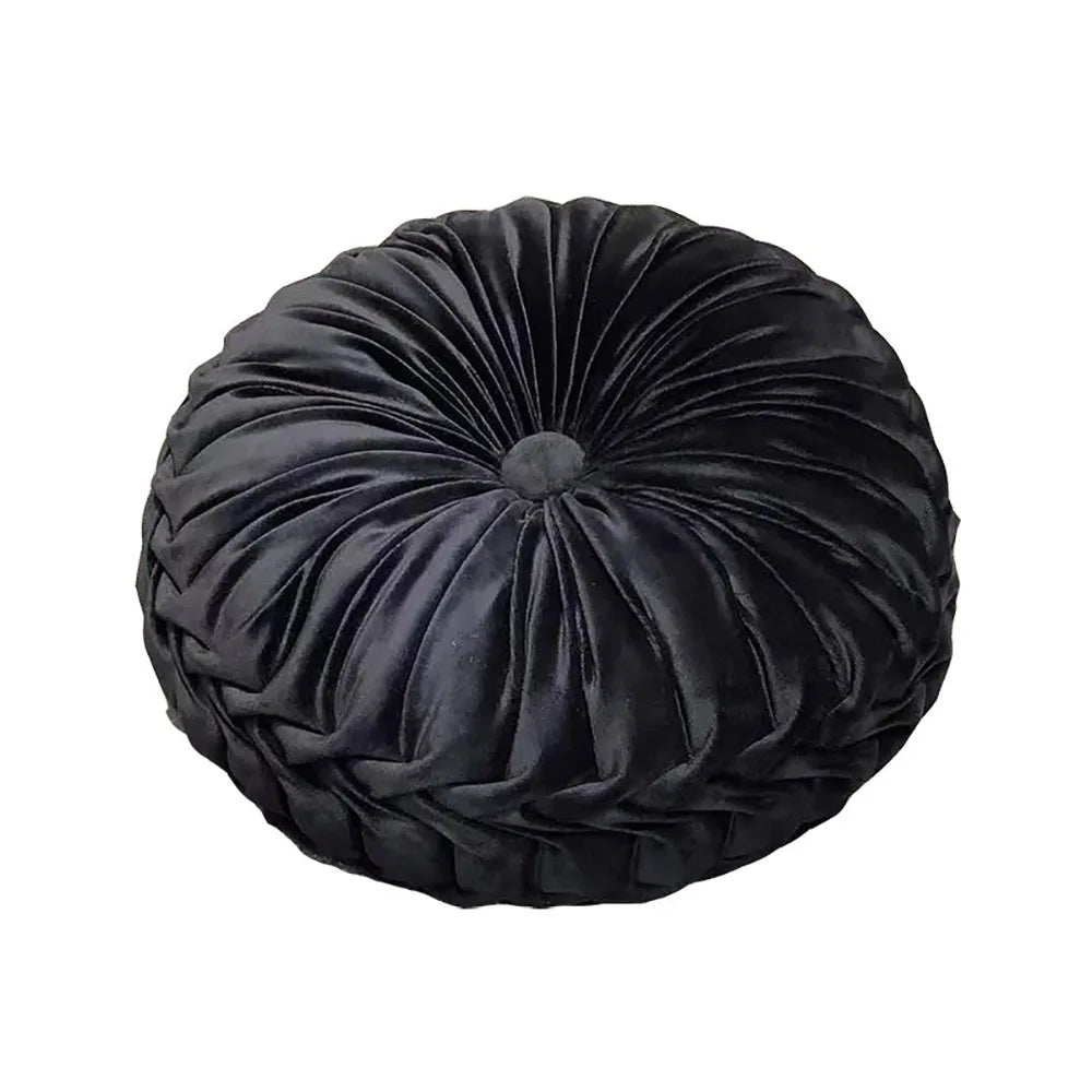 coussin velours plissé marron clair beige rose pâle moderne élégant 38cm