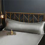 taies d'oreiller polyester uni bleu marine rose pâle blanc noir simples modernes respectueux environnement