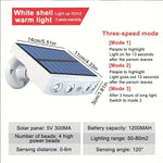 lampe solaire moderne blanc panneau solaire détecteur mouvement ip45 led étancheextérieururgence