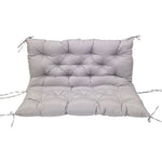 coussin balançoire extérieur gris capitonné imperméable rubans fixation banc jardin moderne