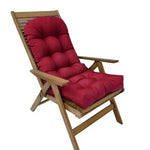 fauteuil jardin moderne coussin marron bleu marine vert foncé gris rouge tissu uni