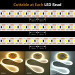 ruban led 12v 10m 3000k 4000k 6000k adhésif moderne blanc jaune gris