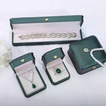 boîte rangement bijoux vert foncé dorés bracelet collier bague boucles d'oreilles classique organiser exposé